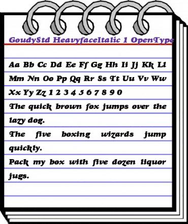 Goudy Heavyface Std Italic animated font preview Goudy Heavyface Std Italic animated font preview