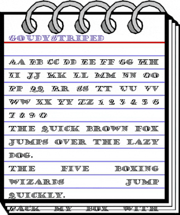 GoudyStriped Regular animated font preview