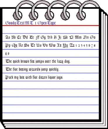 Goudy Text MT Regular animated font preview Goudy Text MT Regular animated font preview