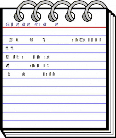 Goudy Text MT Alternate animated font preview Goudy Text MT Alternate animated font preview