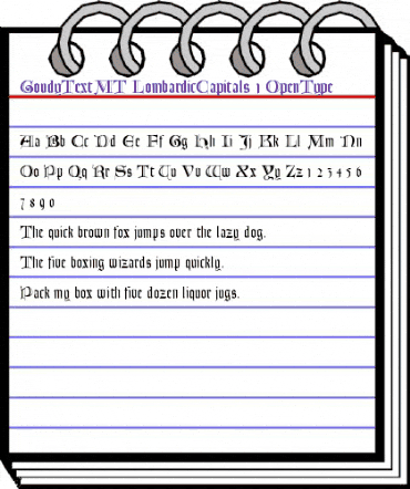 Goudy Text MT Lombardic Capitals animated font preview Goudy Text MT Lombardic Capitals animated font preview