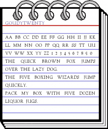 GoudyTwenty Regular animated font preview GoudyTwenty Regular animated font preview