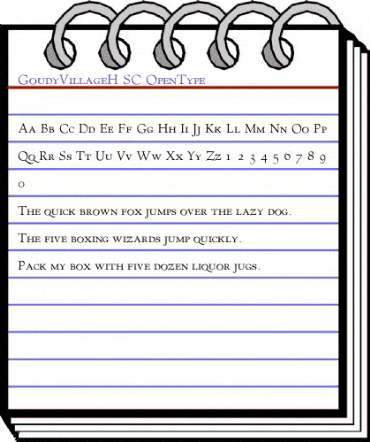 GoudyVillage H-SC animated font preview