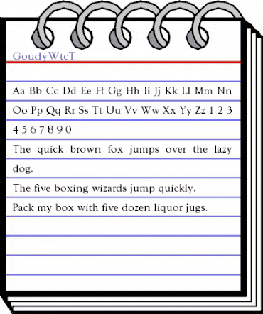 GoudyWtcT Regular animated font preview GoudyWtcT Regular animated font preview