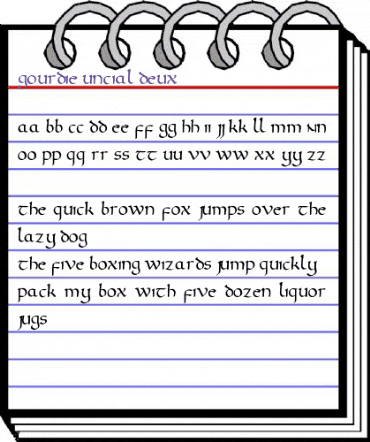 Gourdie Uncial Deux Regular animated font preview Gourdie Uncial Deux Regular animated font preview