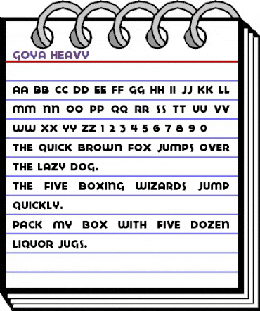 Goya Heavy animated font preview Goya Heavy animated font preview