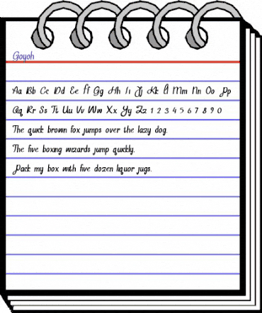 Goyoh Regular animated font preview