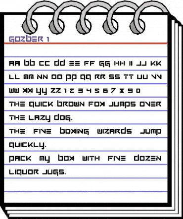 GOZBER GOZBER animated font preview GOZBER GOZBER animated font preview