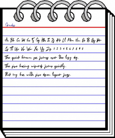 Grades Regular animated font preview