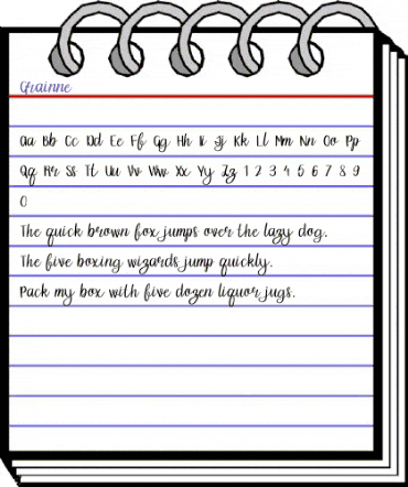 Grainne Regular animated font preview