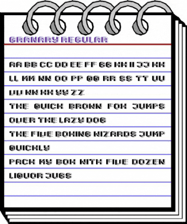Granary Regular animated font preview Granary Regular animated font preview