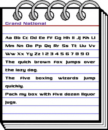 Grand National Regular animated font preview