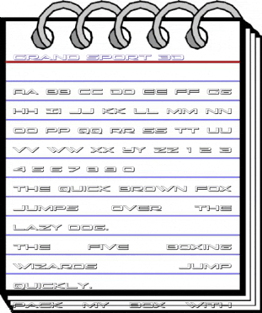 Grand Sport 3D Regular animated font preview Grand Sport 3D Regular animated font preview