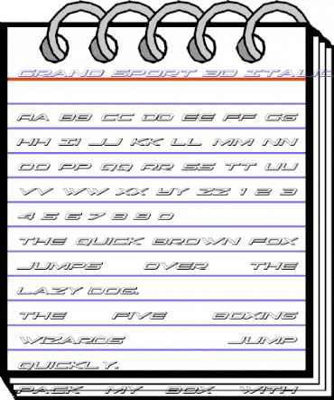 Grand Sport 3D Italic Italic animated font preview Grand Sport 3D Italic Italic animated font preview