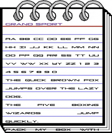 Grand Sport Regular animated font preview Grand Sport Regular animated font preview