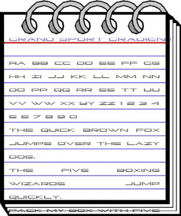 Grand Sport Gradient Regular animated font preview Grand Sport Gradient Regular animated font preview