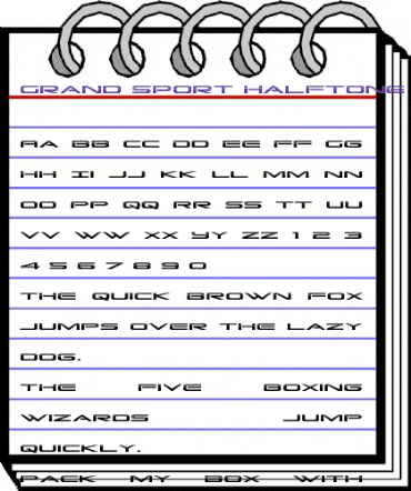 Grand Sport Halftone Regular animated font preview