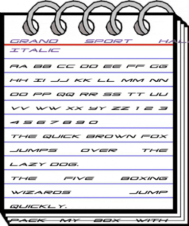 Grand Sport Halftone Italic Italic animated font preview Grand Sport Halftone Italic Italic animated font preview