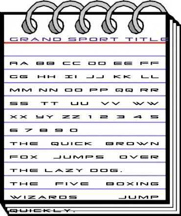 Grand Sport Title Regular animated font preview Grand Sport Title Regular animated font preview