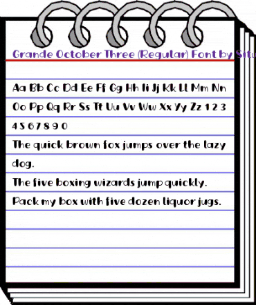 Grande October Three Regular animated font preview Grande October Three Regular animated font preview