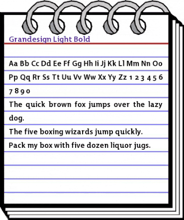 Grandesign Light Bold animated font preview