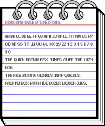 Grandma Rules! Regular animated font preview