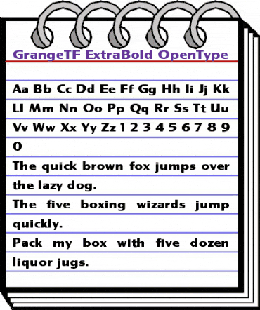 GrangeTF-ExtraBold Regular animated font preview