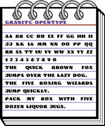 GranitC Regular animated font preview GranitC Regular animated font preview