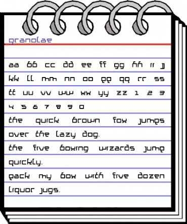 Granolae Regular animated font preview Granolae Regular animated font preview