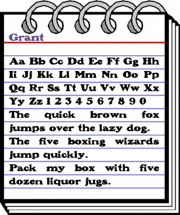 Grant Regular animated font preview Grant Regular animated font preview