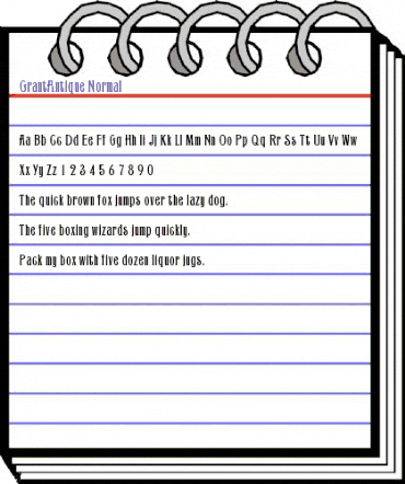 GrantAntique Regular animated font preview GrantAntique Regular animated font preview