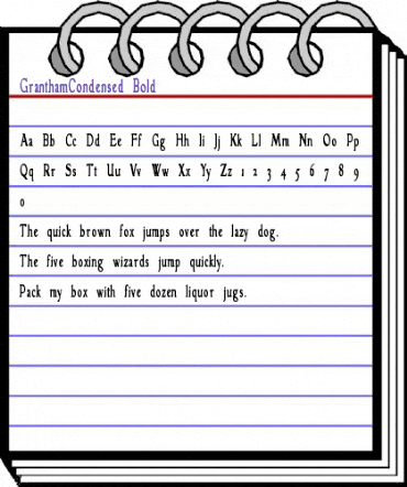 GranthamCondensed Bold animated font preview GranthamCondensed Bold animated font preview