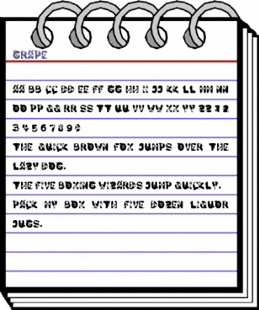 Grape Regular animated font preview Grape Regular animated font preview