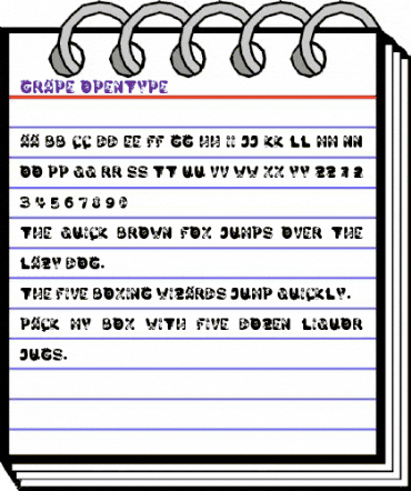 Grape Regular animated font preview Grape Regular animated font preview