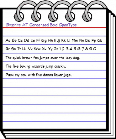 Graphite AT Condensed Bold Regular animated font preview