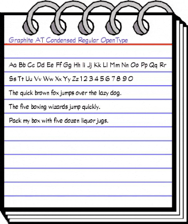 Graphite AT Condensed Regular Regular animated font preview