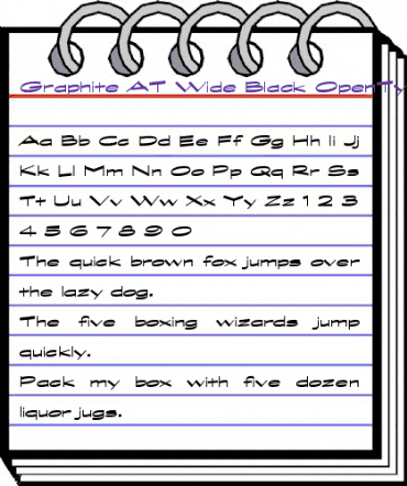 Graphite AT Wide Black Regular animated font preview