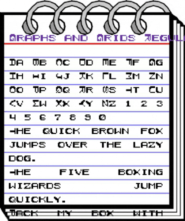 Graphs and Grids Regular animated font preview Graphs and Grids Regular animated font preview