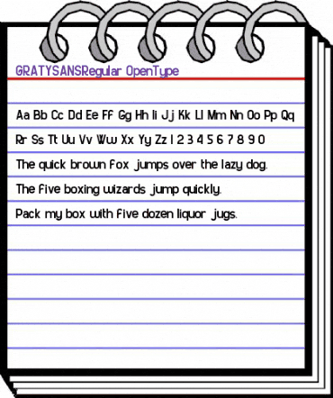 GRATY SANS Regular animated font preview