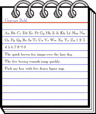 Gravure Bold animated font preview Gravure Bold animated font preview