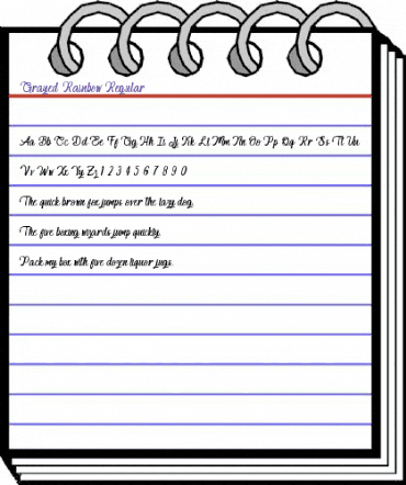 Grayed Rainbow Regular animated font preview