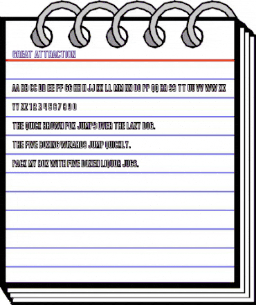 Great Attraction Regular animated font preview