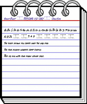 Great Beast (PERSONAL USE ONLY) Regular animated font preview Great Beast (PERSONAL USE ONLY) Regular animated font preview