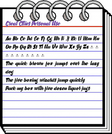 Great Cities Personal Use Regular animated font preview