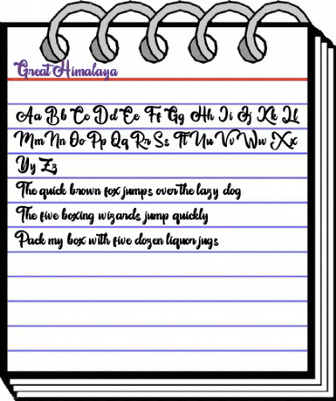 Great Himalaya Regular animated font preview