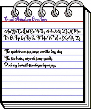 Great Himalaya Regular animated font preview Great Himalaya Regular animated font preview