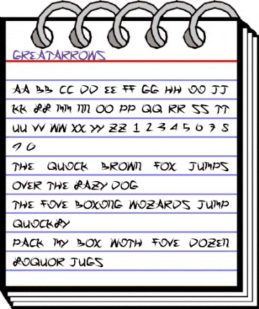 GreatArrows Regular animated font preview