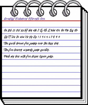 Greatest Richmond Alternate One Regular animated font preview Greatest Richmond Alternate One Regular animated font preview