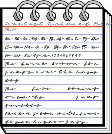 Greatest Richmond Alternate Thr Regular animated font preview Greatest Richmond Alternate Thr Regular animated font preview