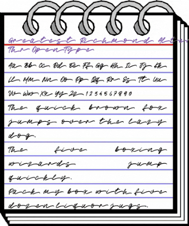 Greatest Richmond Alternate Thr Regular animated font preview Greatest Richmond Alternate Thr Regular animated font preview